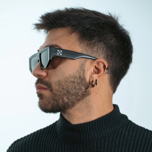 Off-White Women Sunglasses Black Grey Square OERI13F VANCOUVER 1007 BRAND NEW - Picture 10 of 11